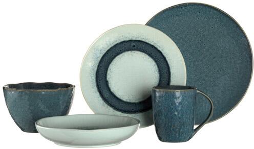 Keramikteller KochForm 6er-Set 22,5 cm blau, MATERA Leonardo