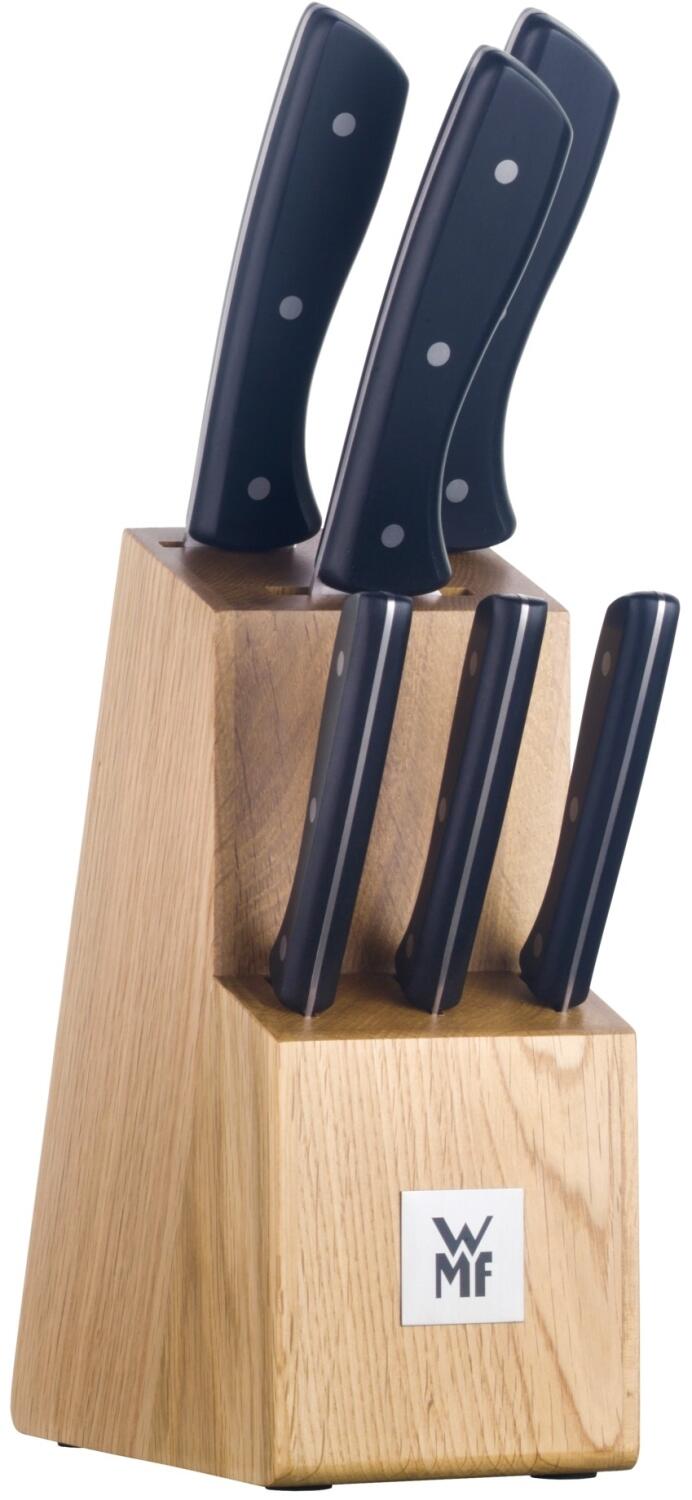 WMF Messerblock mit Messerset 7-teilig, 6 Messer, Eiche