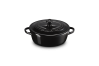 Le Creuset Mini Cocotte oval in schwarz